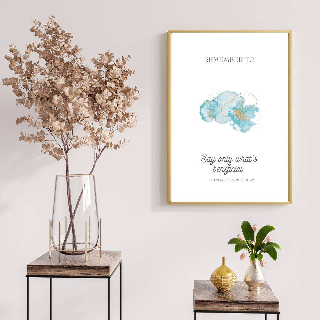 Wall art- Beneficial Speech-A3 - Image 2
