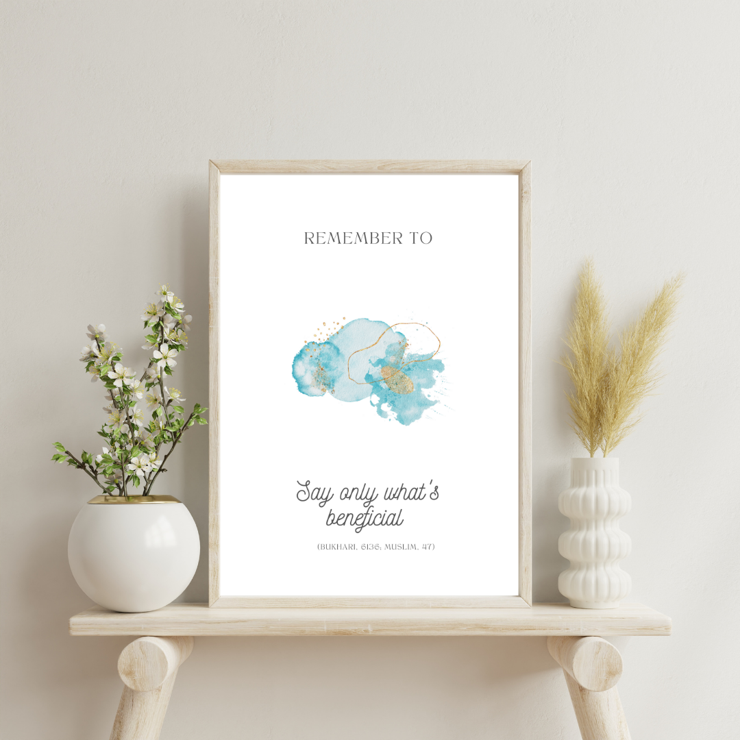 Wall art- Beneficial Speech-A3